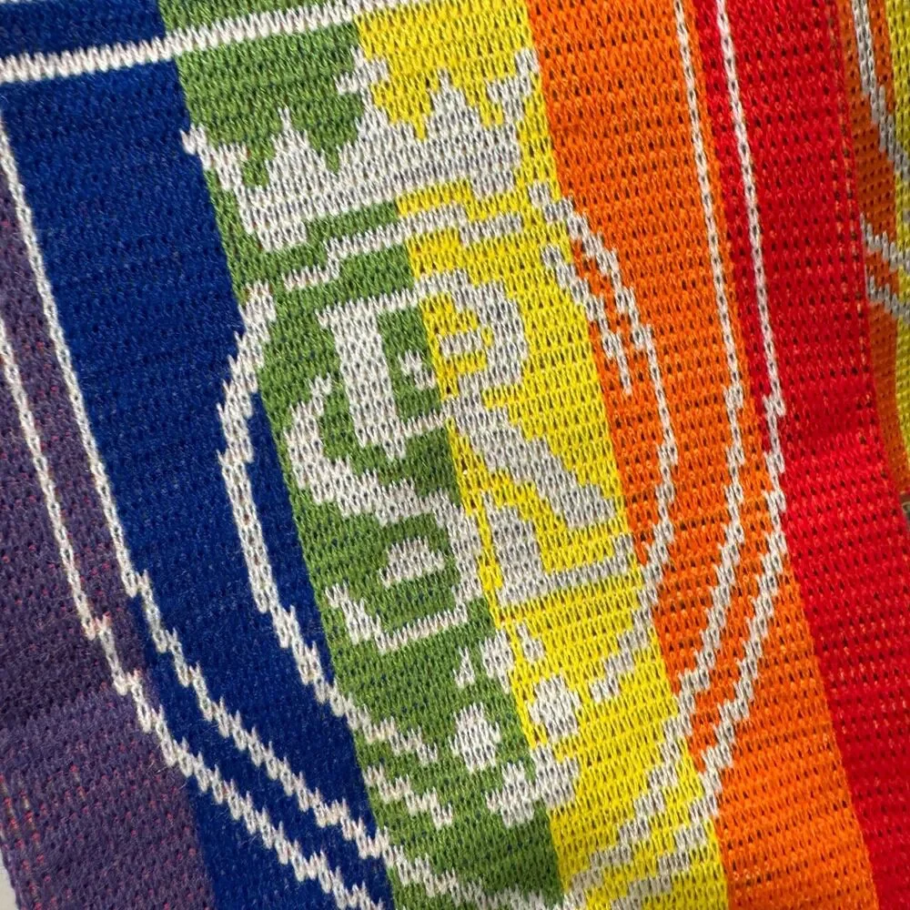 Official Ruffneck Salt Lake Real Soccer Team Pride Scarf Rainbow Knit Fringe MLS
